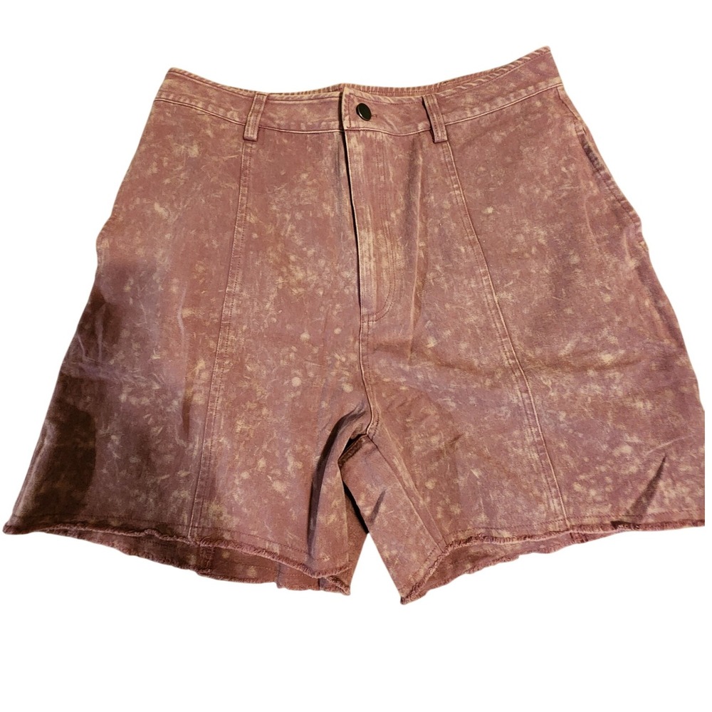 MyStree Women's Shorts Size L‎ Acid Wash Raw Hem Casual Trendy